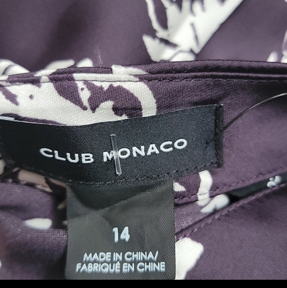 Club Monaco Plus Size Violet Motif Skirt Size 14 - Picture 6 of 8